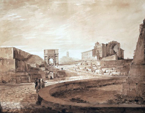 Giovan Battista Silvestri, Forum romain, Via Sacra et Arc de Titus